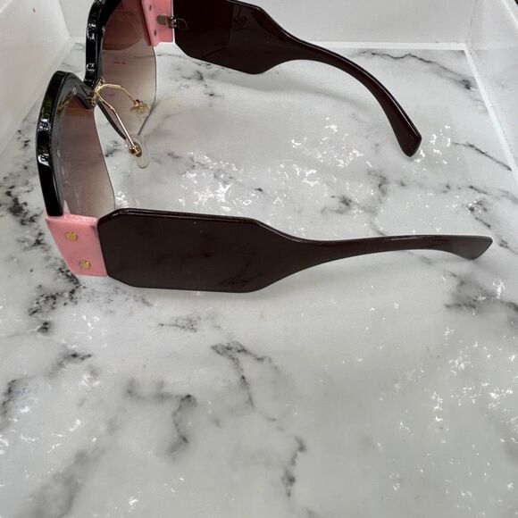 Amazon Women's Brown Pink Gradient Lens SMU09S Oversized Sunglasses OS - Picture 2 of 5